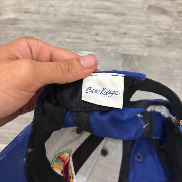 Vintage Beau Ridge Embroidered Sailboat Hat – Blue Nautical Boating Cap - Picture 6 of 6